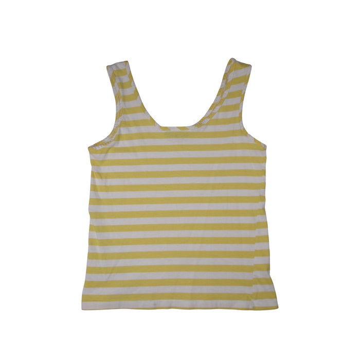 Y2K Carrington Club Yellow White Striped Tank Top Women Casual Sleeveless0