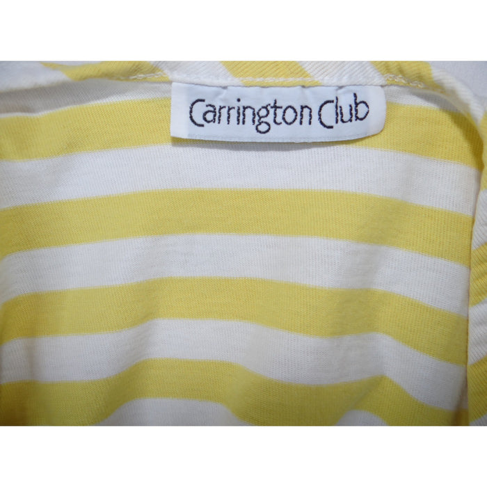 Y2K Carrington Club Yellow White Striped Tank Top Women Casual Sleeveless1