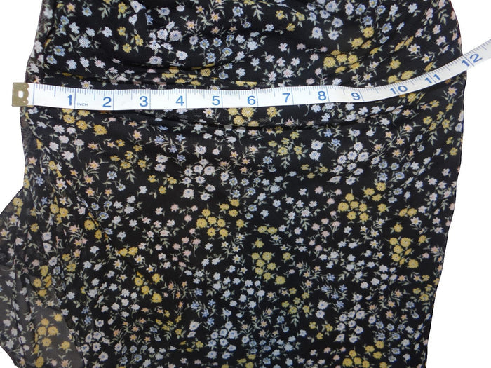 Y2K Ultra Flirt Women's Black Floral Midi Dress Size Small2