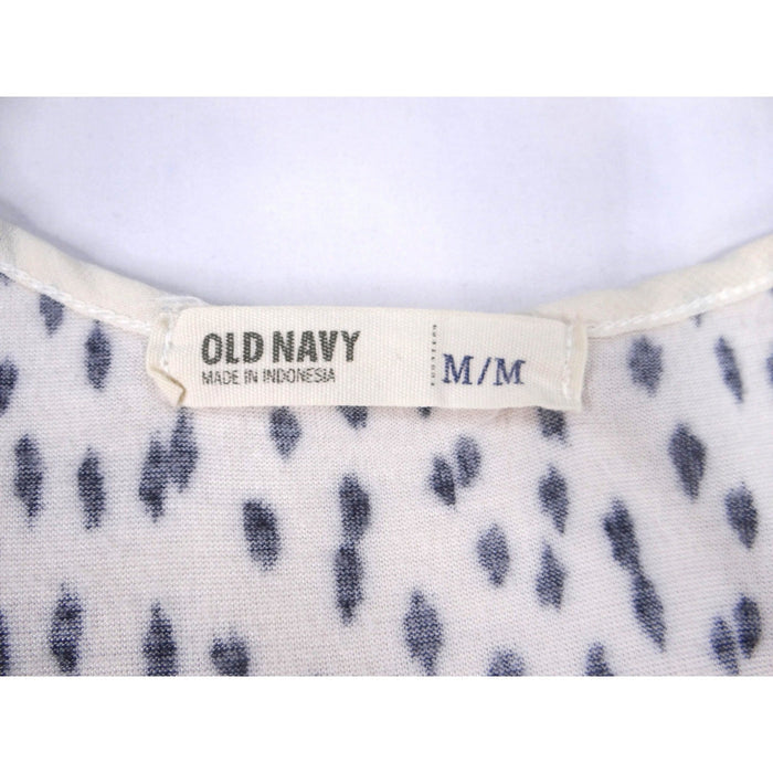 Y2K Vibes Old Navy Women's Juniors Medium Cream Leopard Print Racerback Tank Top1