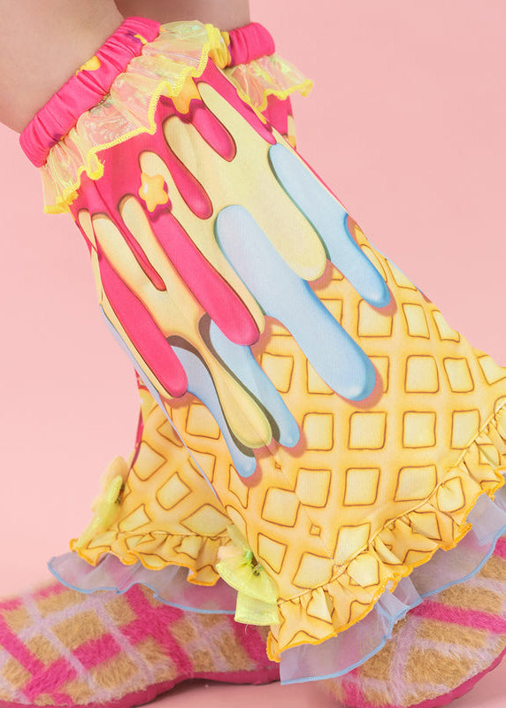 ACDC Rag Yen Cottbabe Melting Ice Cream Leg Warmer — detail shot 3