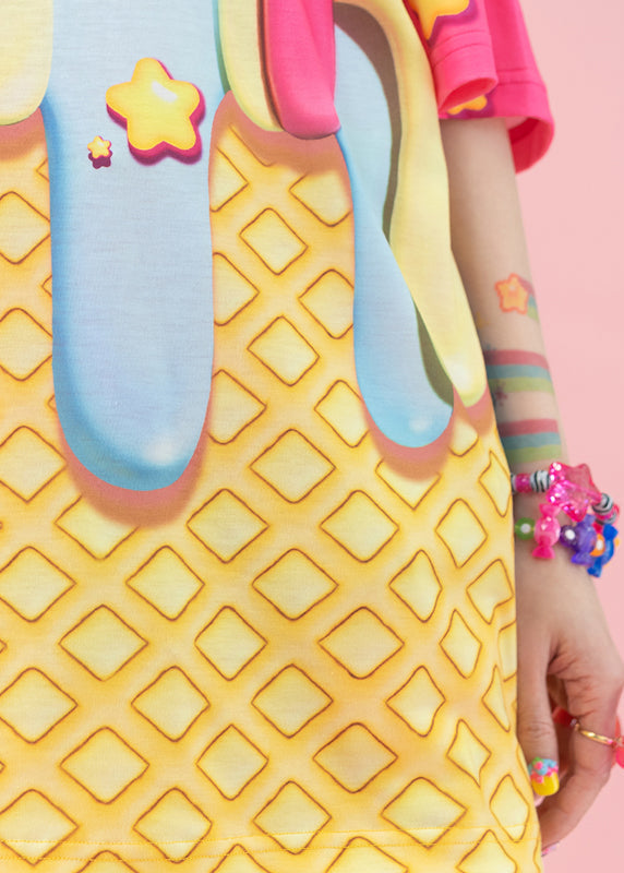 ACDC Rag Yen Cottbabe Melting Ice Cream Oversize Tee — detail shot 2