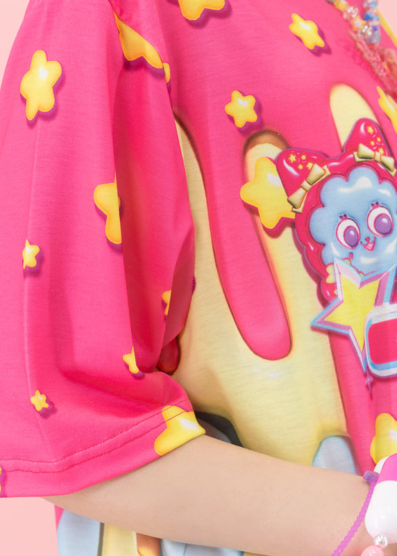 ACDC Rag Yen Cottbabe Melting Ice Cream Oversize Tee — detail shot 3