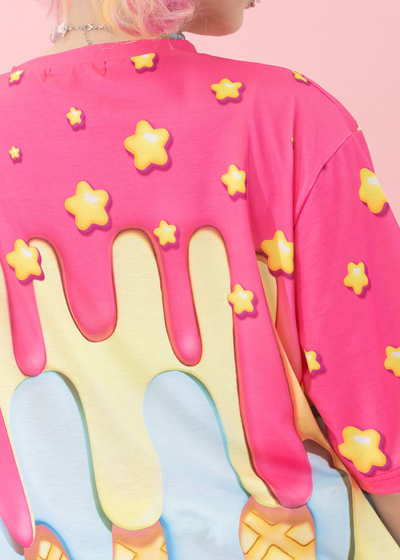 ACDC Rag Yen Cottbabe Melting Ice Cream Oversize Tee — detail shot 4